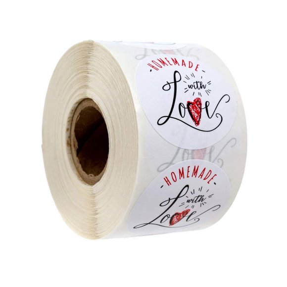 500 Homemade with Love wafer stickers - Picture 6 of 6